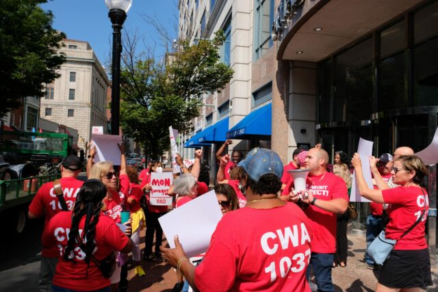 CWA Appeals Grievance Decision by DCF to Exclude Clerical from Telework