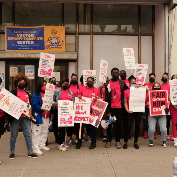 Childcare Workers at Unified Vailsburg Services Organization Picket for Higher Wages, Better Working Conditions