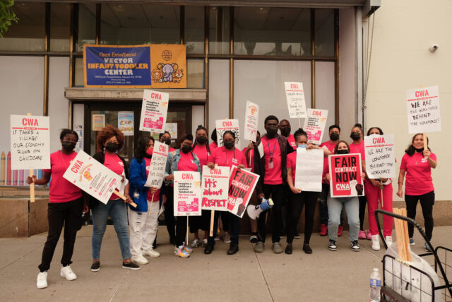 Childcare Workers at Unified Vailsburg Services Organization Picket for Higher Wages, Better Working Conditions