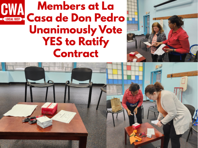 CWA Members at La Casa de Don Pedro Unanimously Vote to Ratify Union Contract